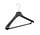 Mantelhanger - Kostuumhanger - Jassenhanger - Volwassenen - LX42 - 30 Stuks - Kunststof - Zwart - Gebogen Model - Schouderverbreding 4,2 cm - Broeklat met Schuim - 42 cm - Kledinghanger - Kleerhanger - LX-Serie
