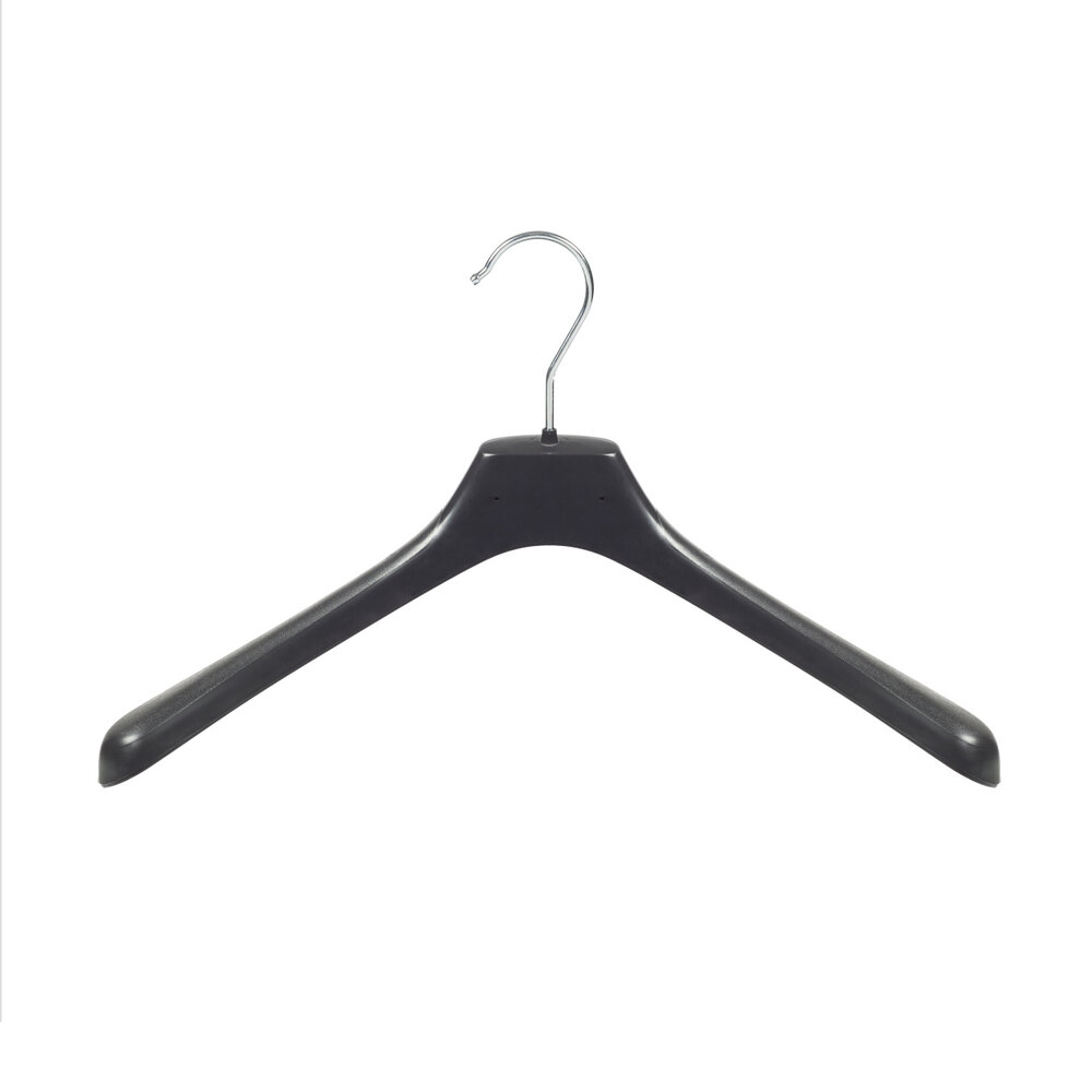 Mantelhanger - Kostuumhanger - Jassenhanger - Volwassenen - LX42 - 20 Stuks - Kunststof - Zwart - Gebogen Model - Schouderverbreding 4,2 cm - 42 cm - Kledinghanger - Kleerhanger - LX-Serie