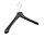 Mantelhanger - Kostuumhanger - Jassenhanger - Volwassenen - LX45 - 10 Stuks - Kunststof - Zwart - Gebogen Model - Schouderverbreding 4,2 cm - 45 cm - Kledinghanger - Kleerhanger - LX-Serie
