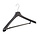 Mantelhanger - Kostuumhanger - Jassenhanger - Volwassenen - LX50 - 10 Stuks - Kunststof - Zwart - Gebogen Model - Schouderverbreding 4,2 cm - Broeklat met Schuim - 50 cm - Kledinghanger - Kleerhanger - LX-Serie