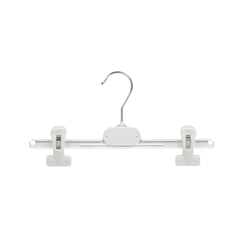 Knijperhanger - Kinderen - PGP30 - 50 Stuks - Kunststof - Wit - Verschuifbare Anti-slip knijpers - 30 cm - Rokhanger - Broekhanger - Pantalonhanger - Kinderhanger - PGP-Serie
