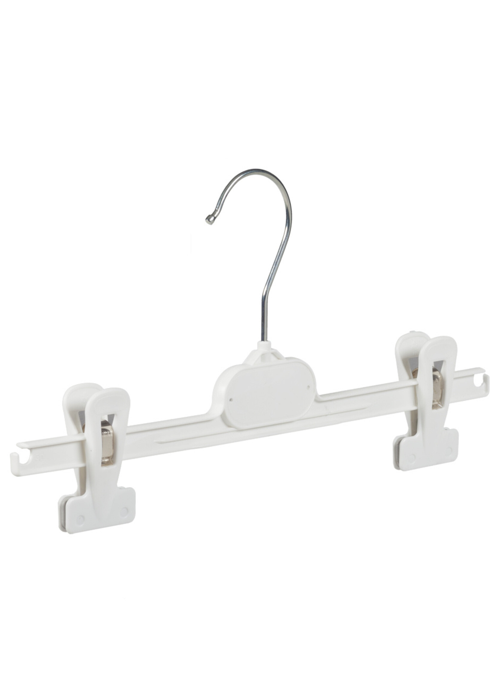 Knijperhanger - Kinderen - PGP30 - 40 Stuks - Kunststof - Wit - Verschuifbare Anti-slip knijpers - 30 cm - Rokhanger - Broekhanger - Pantalonhanger - Kinderhanger - PGP-Serie