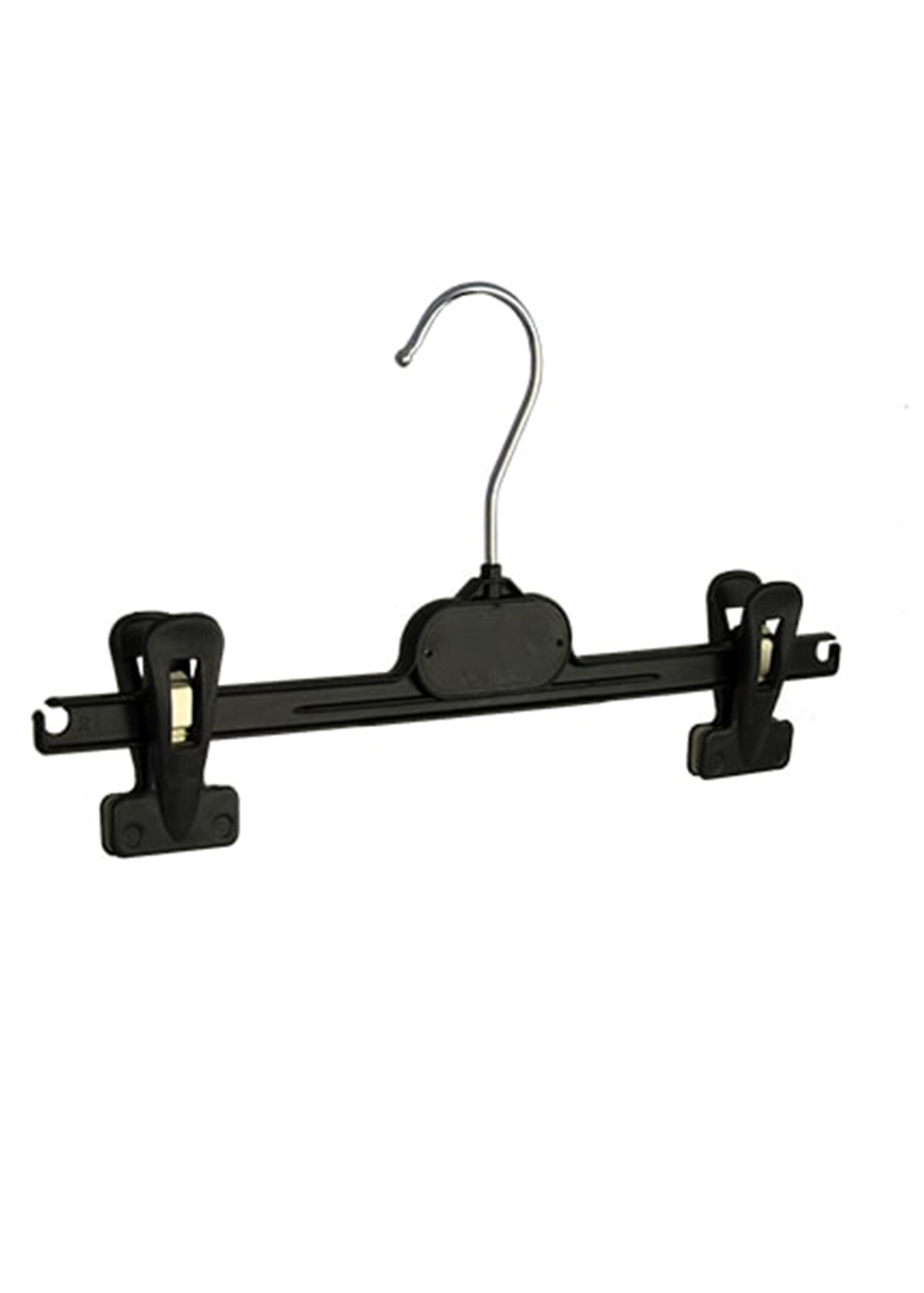 Knijperhanger - Kinderen - PGP30 - 50 Stuks - Kunststof - Zwart - Verschuifbare Anti-slip knijpers - 30 cm - Rokhanger - Broekhanger - Pantalonhanger - Kinderhanger - PGP-Serie