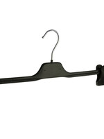 Knijperhanger - Volwassenen - PGC45 - 50 Stuks - Kunststof - Zwart - Verschuifbare Anti-slip knijpers - 45 cm - Rokhanger - Broekhanger - Pantalonhanger - PGC-Serie