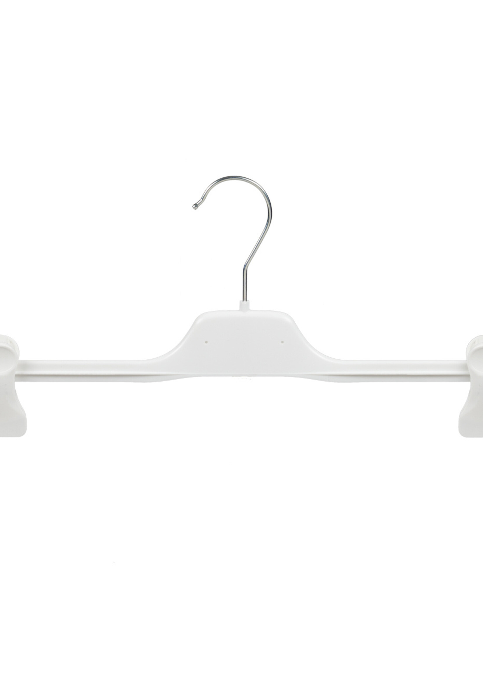 Knijperhanger - Volwassenen - PGC40 - 40 Stuks - Kunststof - Wit - Verschuifbare Anti-slip knijpers - 40 cm - Rokhanger - Broekhanger - Pantalonhanger -  PGC-Serie