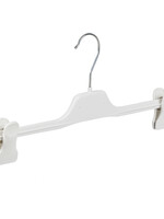 Knijperhanger - Volwassenen - PGC40 - 20 Stuks - Kunststof - Wit - Verschuifbare Anti-slip knijpers - 40 cm - Rokhanger - Broekhanger - Pantalonhanger - PGC-Serie