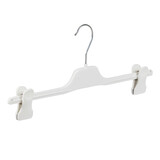 Knijperhanger - Volwassenen - PGC40 - 20 Stuks - Kunststof - Wit - Verschuifbare Anti-slip knijpers - 40 cm - Rokhanger - Broekhanger - Pantalonhanger - PGC-Serie