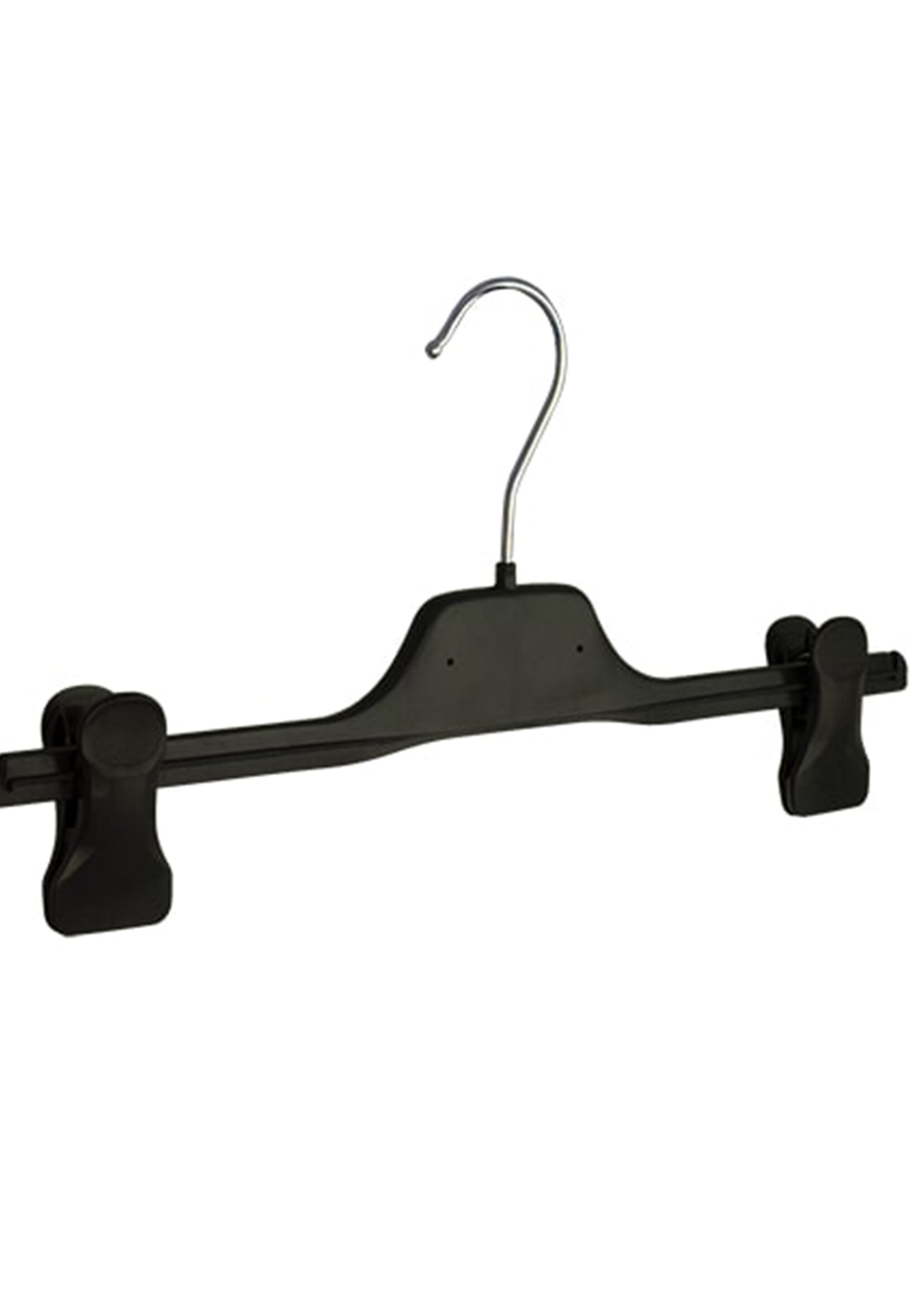 Knijperhanger - Kinderen - PGC35 - 20 Stuks - Kunststof - Zwart - Verschuifbare Anti-slip knijpers - 35 cm - Rokhanger - Broekhanger - Pantalonhanger - Kinderhanger - PGC-Serie
