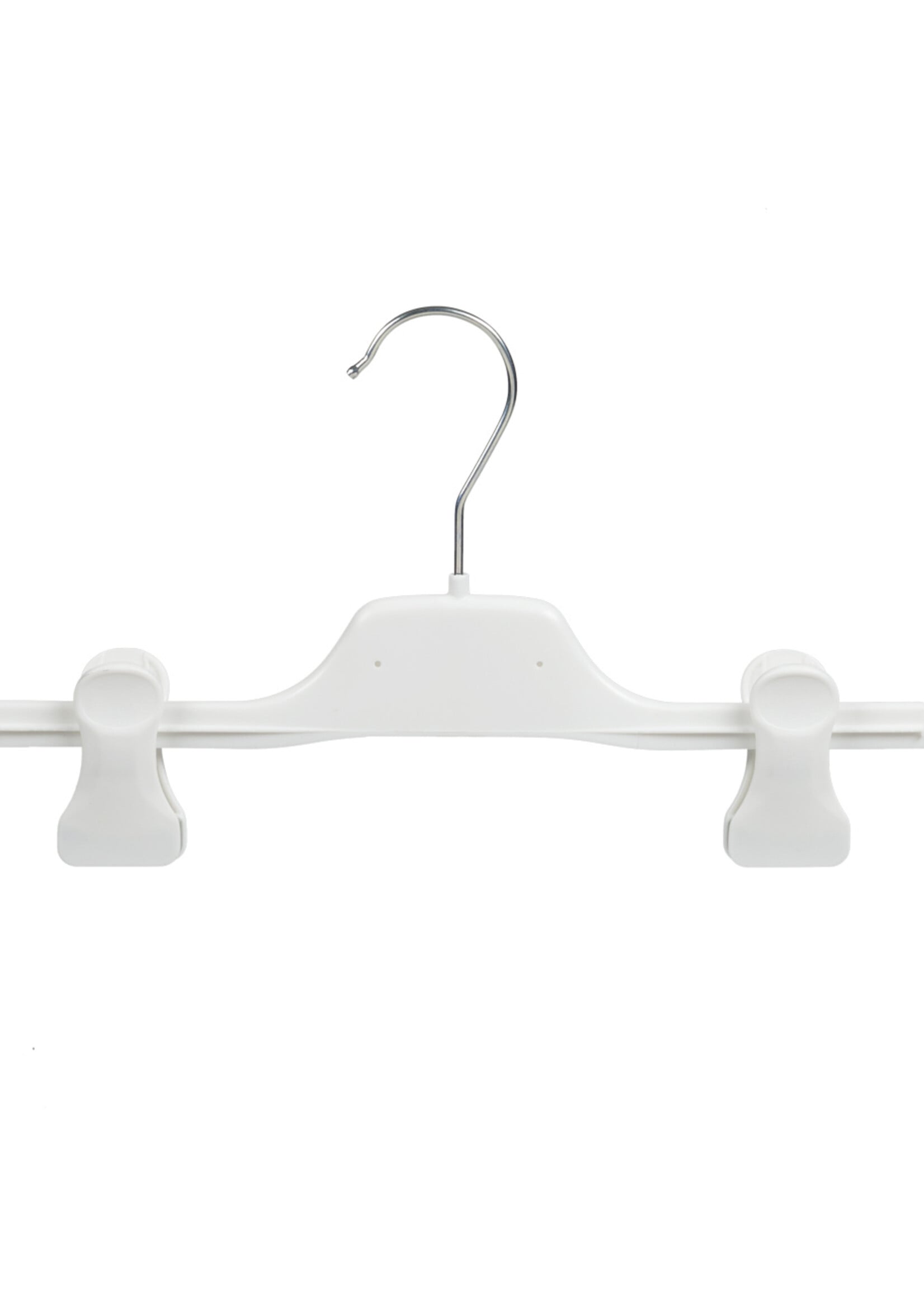 Knijperhanger - Kinderen - PGC30 - 50 Stuks - Kunststof - Wit - Verschuifbare Anti-slip knijpers - 30 cm - Rokhanger - Broekhanger - Pantalonhanger - Kinderhanger - PGC-Serie