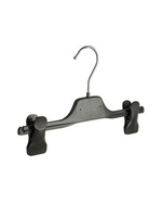 Knijperhanger - Kinderen - PGC30 - 50 Stuks - Kunststof - Zwart - Verschuifbare Anti-slip knijpers - 30 cm - Rokhanger - Broekhanger - Pantalonhanger - Kinderhanger - PGC-Serie