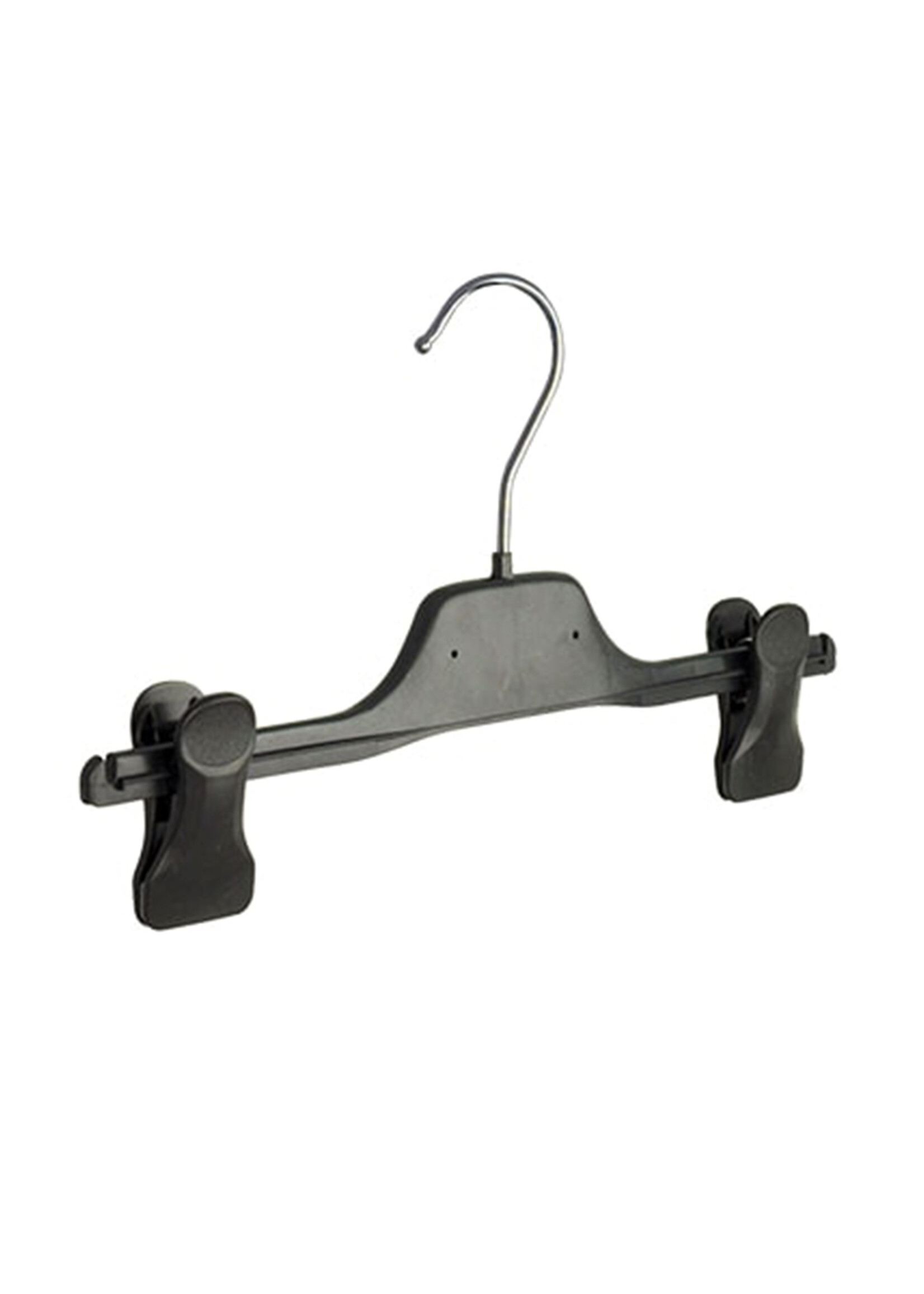 Knijperhanger - Kinderen - PGC30 - 50 Stuks - Kunststof - Zwart - Verschuifbare Anti-slip knijpers - 30 cm - Rokhanger - Broekhanger - Pantalonhanger - Kinderhanger - PGC-Serie