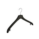 Mantelhanger - Kostuumhanger - Jassenhanger - Volwassenen - NF44 - 50 Stuks - Kunststof - Zwart - Gebogen Model - Anti-Slip - Schouderverbreding 2 cm - 44 cm - Kledinghanger - Kleerhanger - NF-Serie