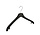Mantelhanger - Kostuumhanger - Jassenhanger - Volwassenen - NF44 - 20 Stuks - Kunststof - Zwart - Gebogen Model - Schouderverbreding 2 cm - 44 cm - Kledinghanger - Kleerhanger - NF-Serie
