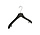 Mantelhanger - Kostuumhanger - Jassenhanger - Volwassenen - NF38 - 10 Stuks - Kunststof - Zwart - Gebogen Model - Anti-Slip - Schouderverbreding 2 cm - 38 cm - Kledinghanger - Kleerhanger - NF-Serie