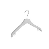 Mantelhanger - Kostuumhanger - Jassenhanger - Volwassenen - NF38 - 40 Stuks - Kunststof - Wit - Gebogen Model - Schouderverbreding 2 cm - 38 cm - Kledinghanger - Kleerhanger - NF-Serie
