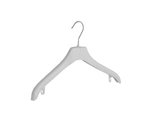 Mantelhanger - Kostuumhanger - Jassenhanger - Volwassenen - NF38 - 10 Stuks - Kunststof - Wit - Gebogen Model - Schouderverbreding 2 cm - 38 cm - Kledinghanger - Kleerhanger - NF-Serie