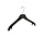 Mantelhanger - Kostuumhanger - Jassenhanger - Volwassenen - NF38 - 30 Stuks - Kunststof - Zwart - Gebogen Model - Schouderverbreding 2 cm - 38 cm - Kledinghanger - Kleerhanger - NF-Serie