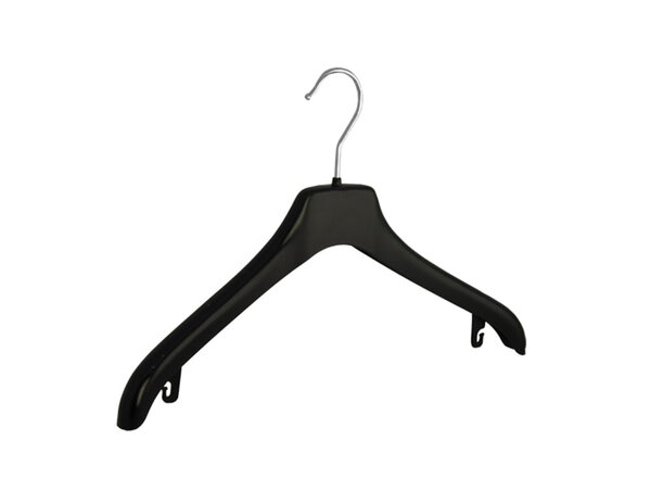 Mantelhanger - Kostuumhanger - Jassenhanger - Volwassenen - NF38 - 30 Stuks - Kunststof - Zwart - Gebogen Model - Schouderverbreding 2 cm - 38 cm - Kledinghanger - Kleerhanger - NF-Serie Mantelhanger - Kostuumhanger - Jassenhanger - Volwassenen - NF38 - 30 Stuks - Kunststof - Zwart - Gebogen Model - Schouderverbreding 2 cm - 38 cm - Kledinghanger - Kleerhanger - NF-Serie