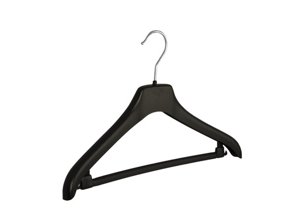 Mantelhanger - Kostuumhanger - Jassenhanger - Volwassenen - NF38 - 20 Stuks - Kunststof - Zwart - Gebogen Model - Schouderverbreding 2 cm - Broeklat - 38 cm - Kledinghanger - Kleerhanger - NF-Serie Mantelhanger - Kostuumhanger - Jassenhanger - Volwassenen - NF38 - 20 Stuks - Kunststof - Zwart - Gebogen Model - Schouderverbreding 2 cm - Broeklat - 38 cm - Kledinghanger - Kleerhanger - NF-Serie