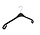 Kledinghanger - Volwassenen - NA47R - 60 Stuks - Anti-slip - Blousehanger - Shirthanger - Kunststof - Zwart - Rokinkepingen - 47 cm - Kleerhanger - NA-Serie