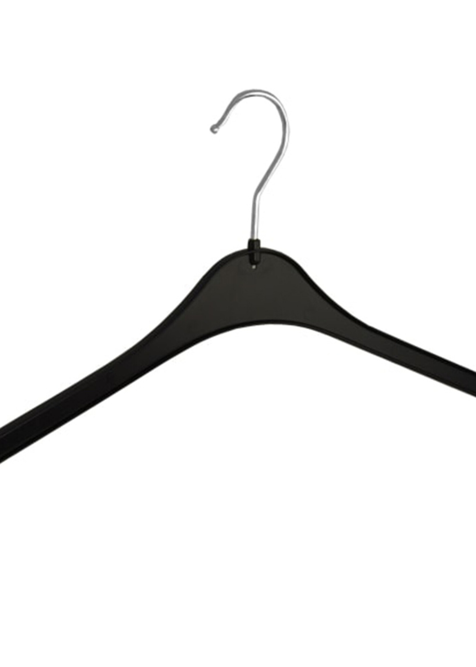 Kledinghanger - Volwassenen - NA47R - 20 Stuks - Anti-slip - Blousehanger - Shirthanger - Kunststof - Zwart - Rokinkepingen - 47 cm - Kleerhanger - NA-Serie
