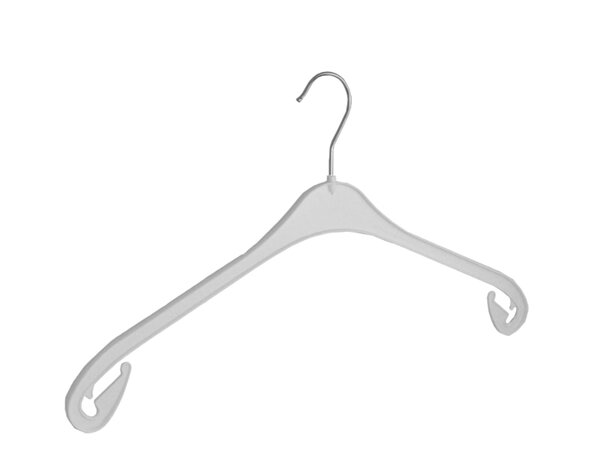 Kledinghanger - Volwassenen - NA47 - 60 Stuks - Blousehanger - Shirthanger - Kunststof - Wit - Rokinkepingen - 47 cm - Kleerhanger - NA-Serie