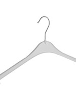 Kledinghanger - Volwassenen - NA47 - 120 Stuks - Blousehanger - Shirthanger - Kunststof - Wit - Rokinkepingen - 47 cm - Kleerhanger - NA-Serie