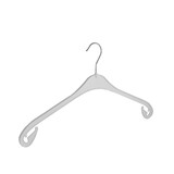 Kledinghanger - Volwassenen - NA47 - 100 Stuks - Blousehanger - Shirthanger - Kunststof - Wit - Rokinkepingen - 47 cm - Kleerhanger - NA-Serie