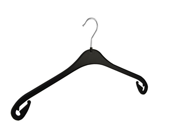 Kledinghanger - Volwassenen - NA47 - 120 Stuks - Blousehanger - Shirthanger - Kunststof - Zwart - Rokinkepingen - 47 cm - Kleerhanger - NA-Serie Kledinghanger - Volwassenen - NA47 - 120 Stuks - Blousehanger - Shirthanger - Kunststof - Zwart - Rokinkepingen - 47 cm - Kleerhanger - NA-Serie