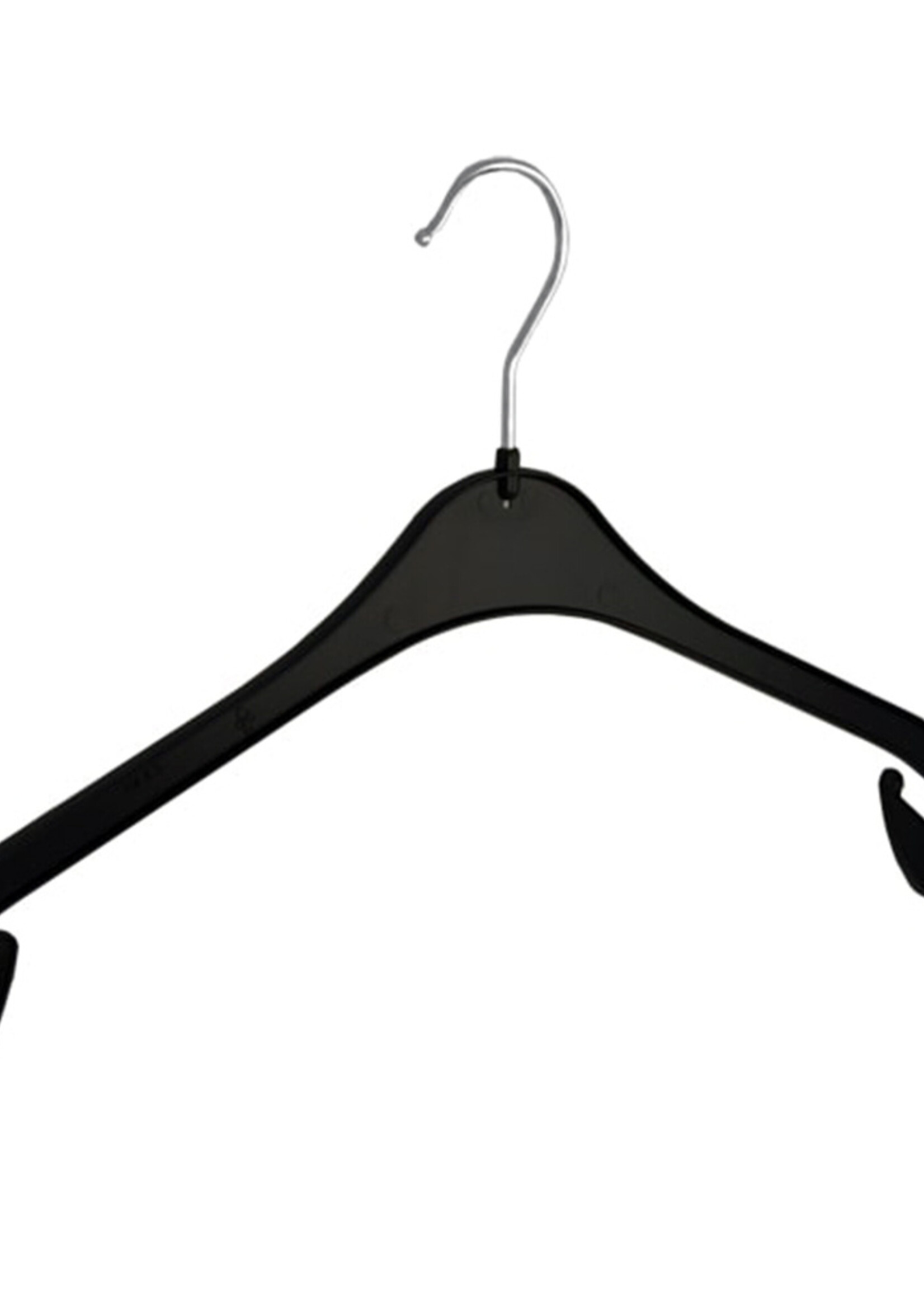 Kledinghanger - Volwassenen - NA43R - 20 Stuks - Anti-slip - Blousehanger - Shirthanger - Kunststof - Zwart - Rokinkepingen - 43 cm - Kleerhanger - NA-Serie