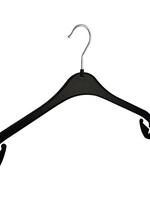 Kledinghanger - Volwassenen - NA43R - 100 Stuks - Anti-slip - Blousehanger - Shirthanger - Kunststof - Zwart - Rokinkepingen - 43 cm - Kleerhanger - NA-Serie