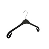 Kledinghanger - Volwassenen - NA43R - 100 Stuks - Anti-slip - Blousehanger - Shirthanger - Kunststof - Zwart - Rokinkepingen - 43 cm - Kleerhanger - NA-Serie