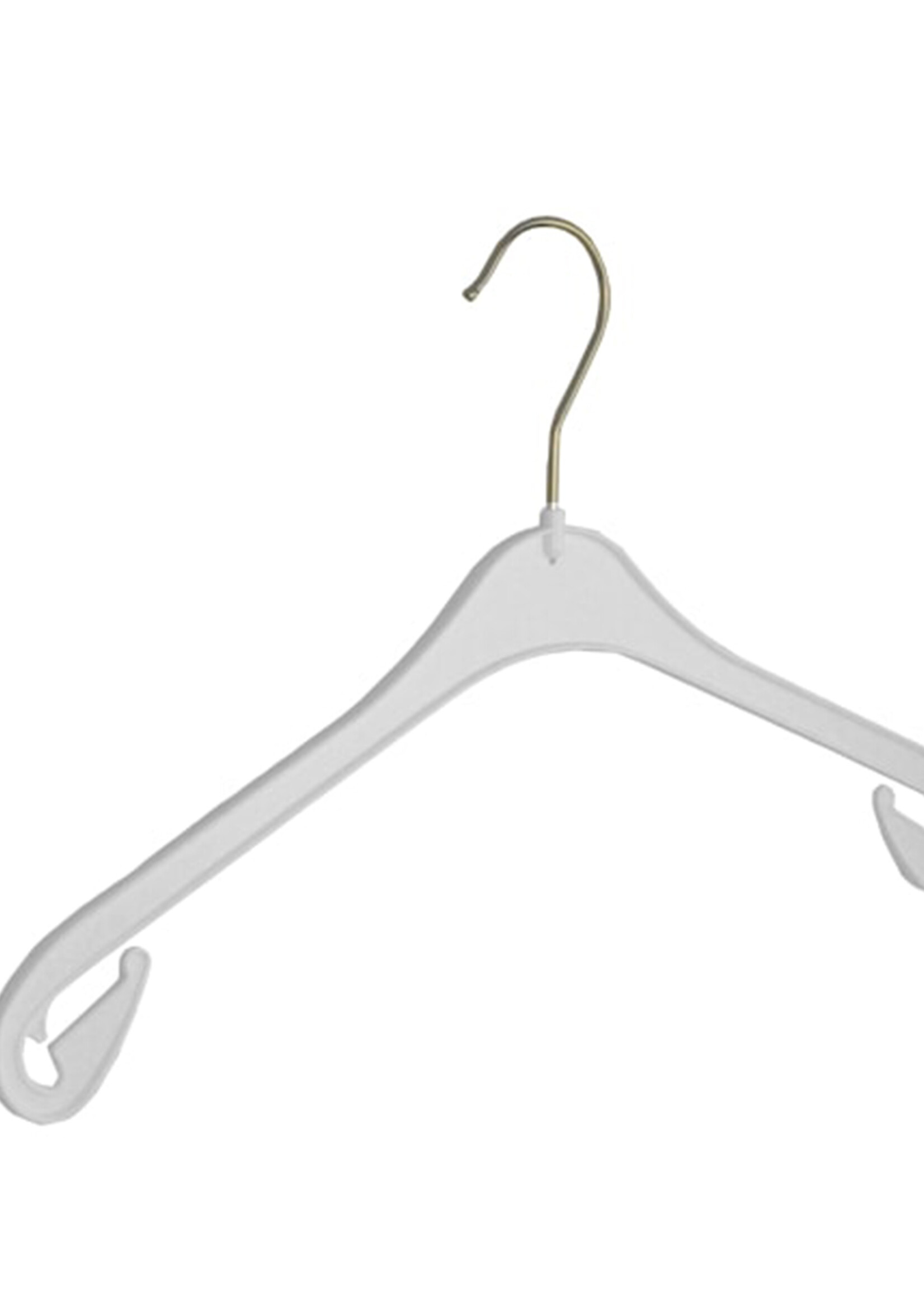 Kledinghanger - Volwassenen - NA38 - 60 Stuks - Blousehanger - Shirthanger - Kunststof - Wit - Rokinkepingen - 38 cm - Kleerhanger - NA-Serie