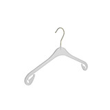 Kledinghanger - Volwassenen - NA38 - 120 Stuks - Blousehanger - Shirthanger - Kunststof - Wit - Rokinkepingen - 38 cm - Kleerhanger - NA-Serie