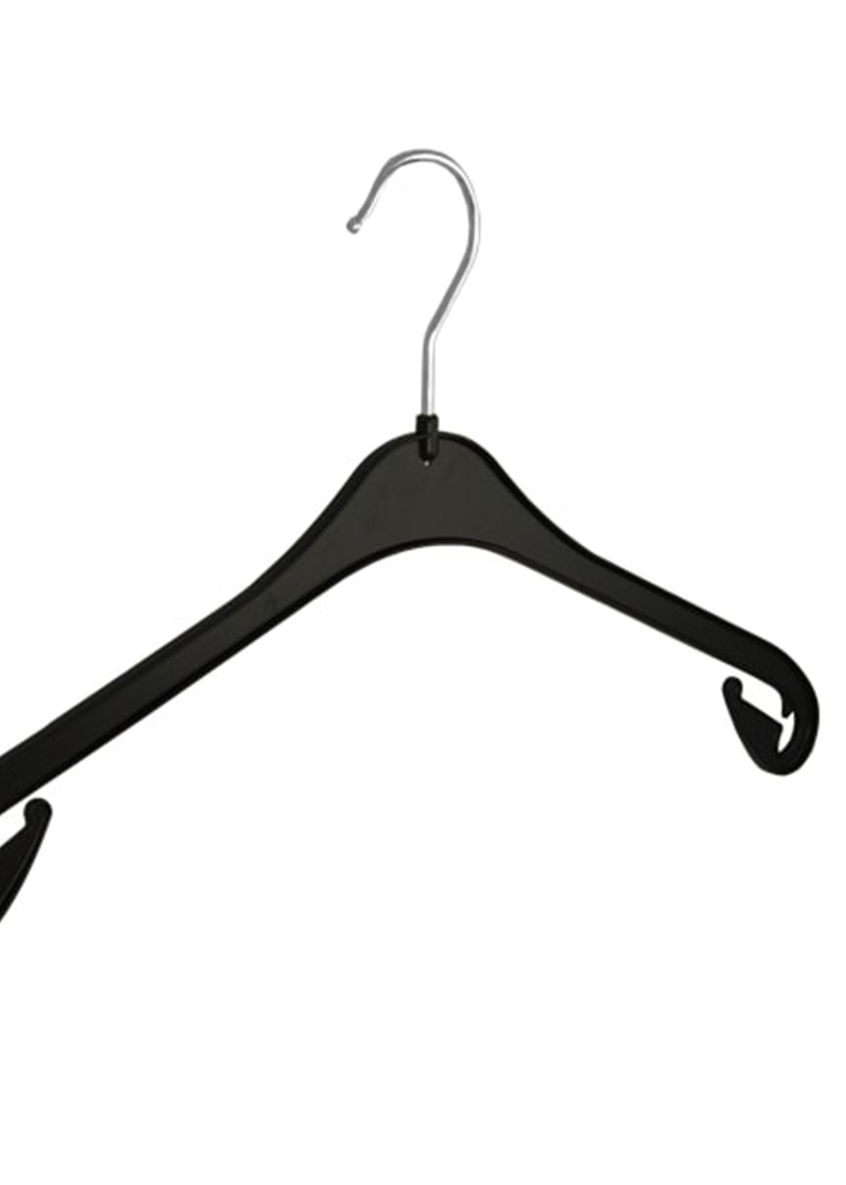Kledinghanger - Volwassenen - NA38 - 120 Stuks - Blousehanger - Shirthanger - Kunststof - Zwart - Rokinkepingen - 38 cm - Kleerhanger - NA-Serie