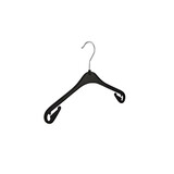 Kledinghanger - Kinderen - NA33 - 20 Stuks - Blousehanger - Shirthanger - Kunststof - Zwart - Rokinkepingen - 33 cm - Kleerhanger - Kinderhanger - NA-Serie