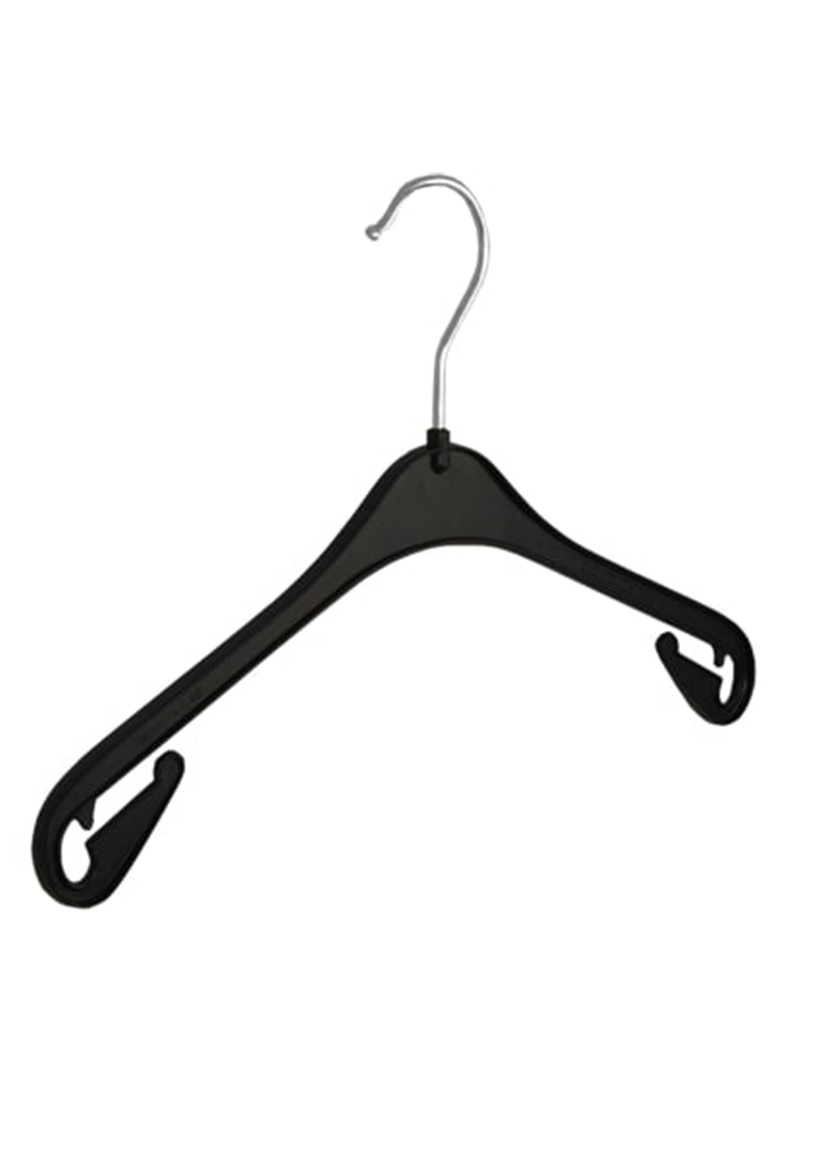 Kledinghanger - Kinderen - NA33 - 120 Stuks - Blousehanger - Shirthanger - Kunststof - Zwart - Rokinkepingen - 33 cm - Kleerhanger - Kinderhanger - NA-Serie