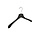 Mantelhanger - Kostuumhanger - Jassenhanger - Volwassenen - MR40 - 20 Stuks - Kunststof - Zwart - Gebogen Model - Schouderverbreding 2,5 cm - 40 cm - Kledinghanger - Kleerhanger - MR-Serie