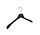 Mantelhanger - Kostuumhanger - Jassenhanger - Volwassenen - MR42 - 20 Stuks - Kunststof - Zwart - Gebogen Model - Schouderverbreding 2,5 cm - 42 cm - Kledinghanger - Kleerhanger - MR-Serie