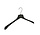 Mantelhanger - Kostuumhanger - Jassenhanger - Volwassenen - MR45 - 40 Stuks - Kunststof - Zwart - Gebogen Model - Schouderverbreding 2,5 cm - 45 cm - Kledinghanger - Kleerhanger - MR-Serie