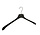 Mantelhanger - Kostuumhanger - Jassenhanger - Volwassenen - MR50 - 50 Stuks - Kunststof - Zwart - Gebogen Model - Schouderverbreding 2,5 cm - 50 cm - Kledinghanger - Kleerhanger - MR-Serie