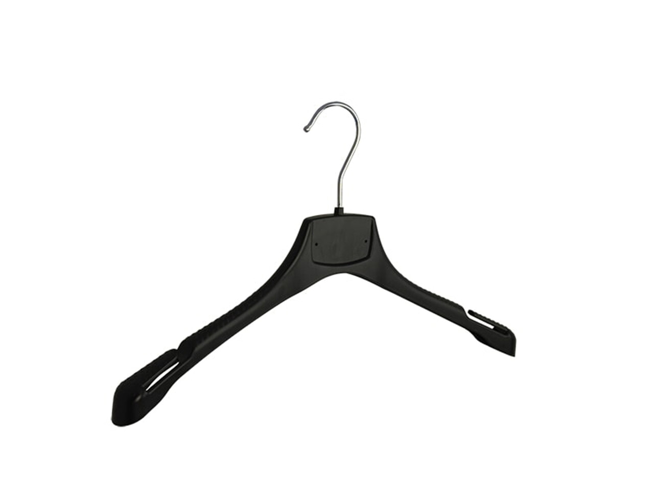 Mantelhanger - Kostuumhanger - Jassenhanger - Volwassenen - MRA39 - 10 Stuks - Kunststof - Zwart - Gebogen Model - Schouderverbreding 2,2 cm - Rokinkepingen - 39 cm - Kledinghanger - Kleerhanger - MRA-Serie