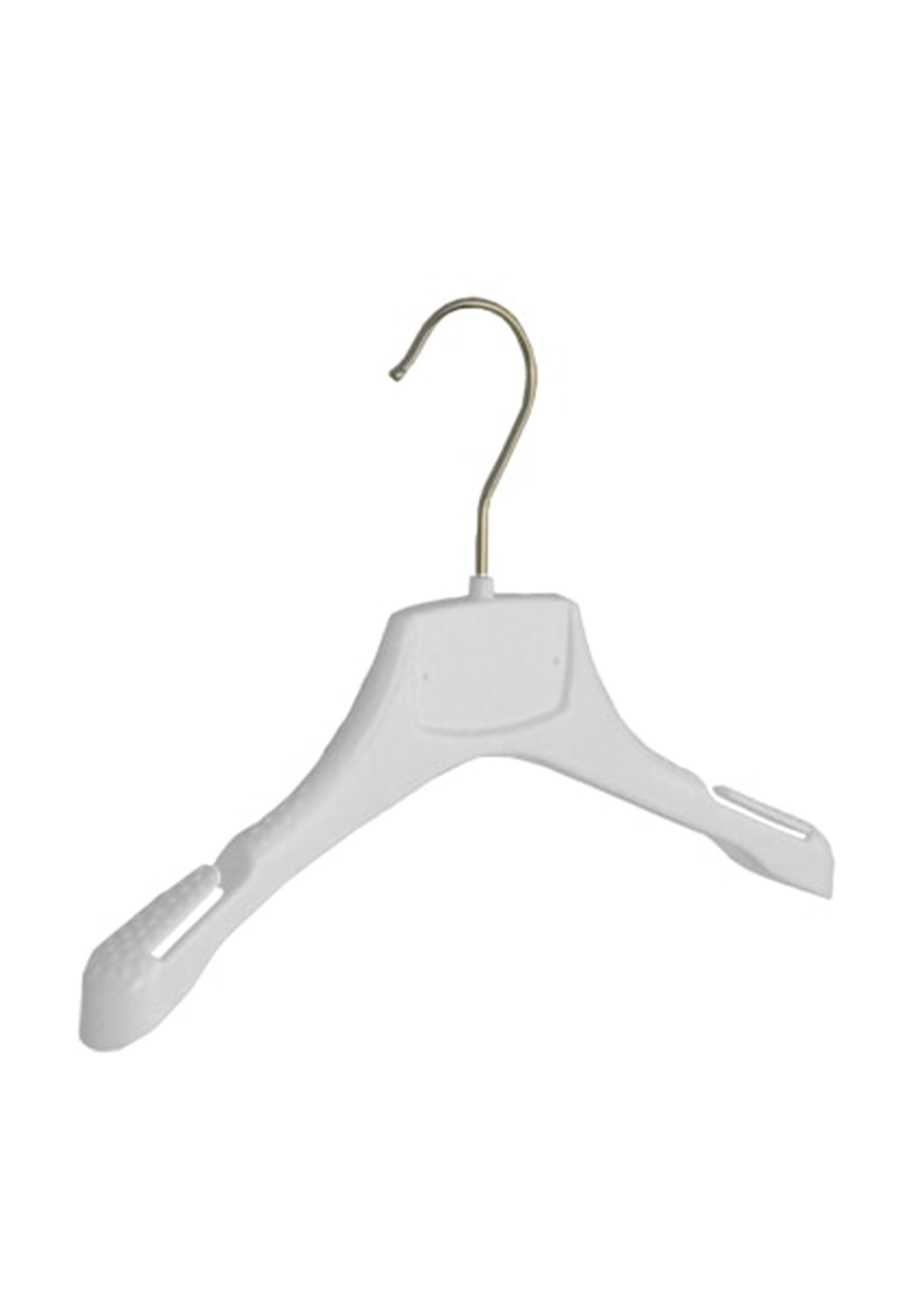 Mantelhanger - Kostuumhanger - Jassenhanger - Kinderen - MRA28 - 50 Stuks - Kunststof - Wit - Gebogen Model - Schouderverbreding 2,2 cm - Rokinkepingen - 28 cm - Kinderhanger - Kledinghanger - Kleerhanger - MRA-Serie
