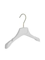 Mantelhanger - Kostuumhanger - Jassenhanger - Kinderen - MRA28 - 40 Stuks - Kunststof - Wit - Gebogen Model - Schouderverbreding 2,2 cm - Rokinkepingen - 28 cm - Kinderhanger - Kledinghanger - Kleerhanger - MRA-Serie