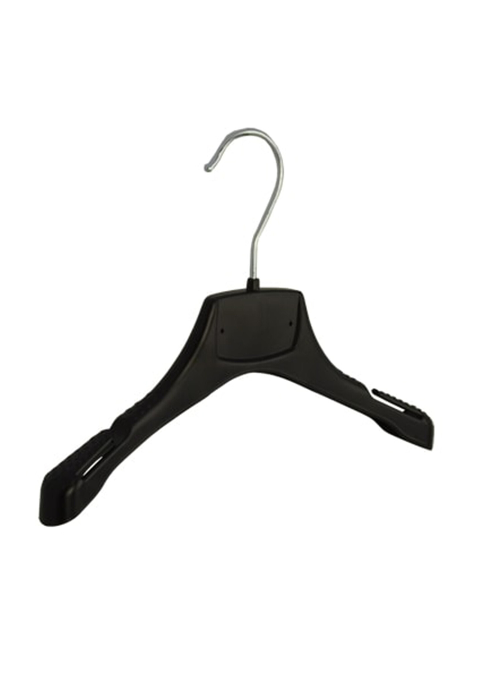 Mantelhanger - Kostuumhanger - Jassenhanger - Kinderen - MRA28 - 40 Stuks - Kunststof - Zwart - Gebogen Model - Schouderverbreding 2,2 cm - Rokinkepingen - 28 cm - Kinderhanger - Kledinghanger - Kleerhanger - MRA-Serie