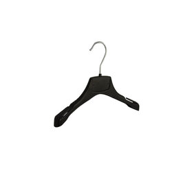 Mantelhanger - Kostuumhanger - Jassenhanger - Kinderen - MRA28 - 30 Stuks - Kunststof - Zwart - Gebogen Model - Schouderverbreding 2,2 cm - Rokinkepingen - 28 cm - Kinderhanger - Kledinghanger - Kleerhanger - MRA-Serie