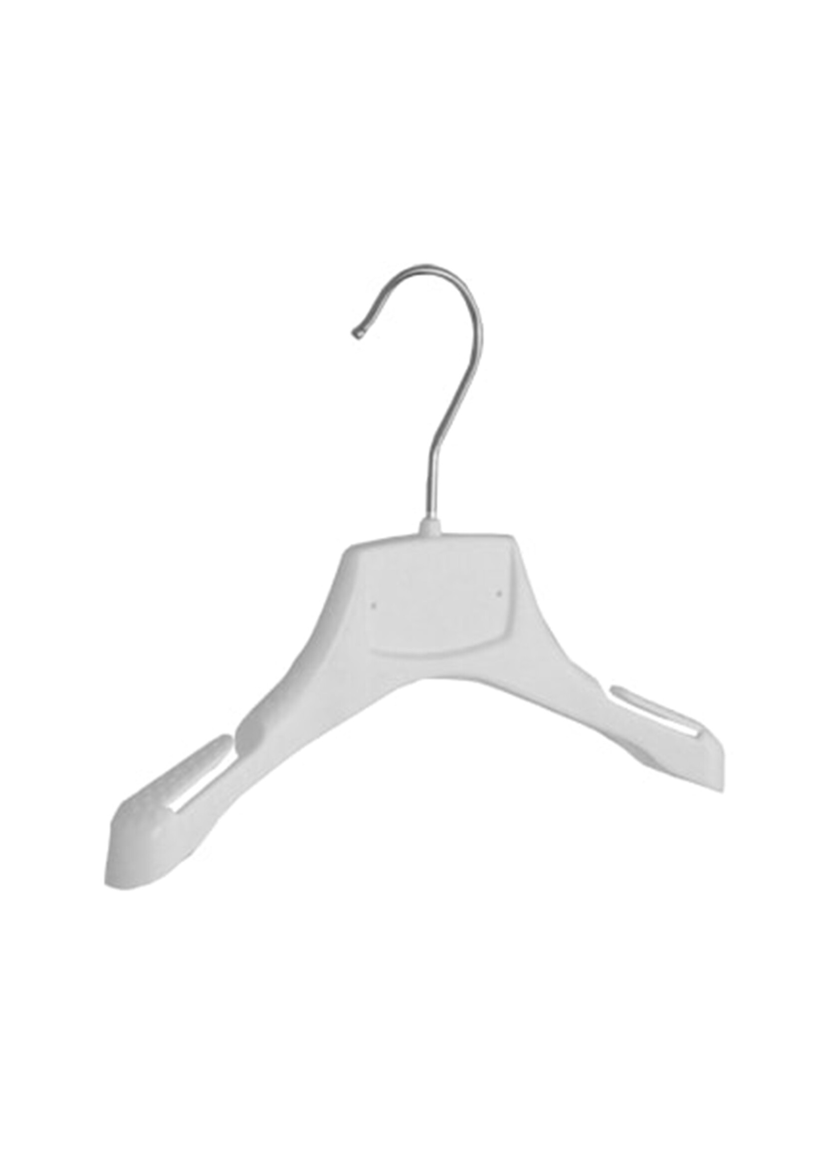 Mantelhanger - Kostuumhanger - Jassenhanger - Kinderen - MRA24 - 10 Stuks - Kunststof - Wit - Gebogen Model - Schouderverbreding 2,2 cm - Rokinkepingen - 24 cm - Kinderhanger - Kledinghanger - Kleerhanger - MRA-Serie