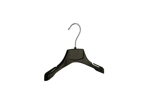 Mantelhanger - Kostuumhanger - Jassenhanger - Kinderen - MRA24 - 10 Stuks - Kunststof - Zwart - Gebogen Model - Schouderverbreding 2,2 cm - Rokinkepingen - 24 cm - Kinderhanger - Kledinghanger - Kleerhanger - MRA-Serie