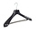 Mantelhanger - Kostuumhanger - Jassenhanger - Volwassenen - GP45 - 30 Stuks - Kunststof - Zwart - Gebogen Model - Schouderverbreding 7 cm - Broeklat met Schuim - 45 cm - Kledinghanger - Kleerhanger - GP-Serie