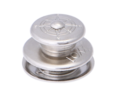 LOXX HEAD, SILVER NICKEL-PLATED (PER 100 PIECES)